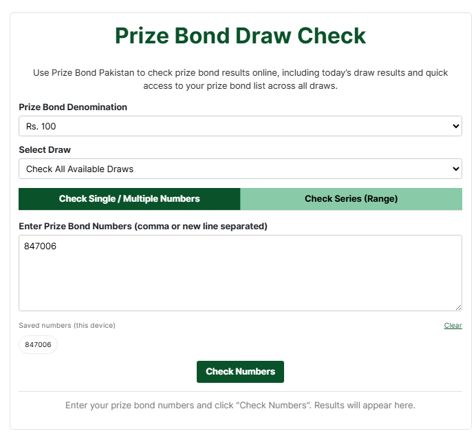 How to Check Prize Bond Result Online